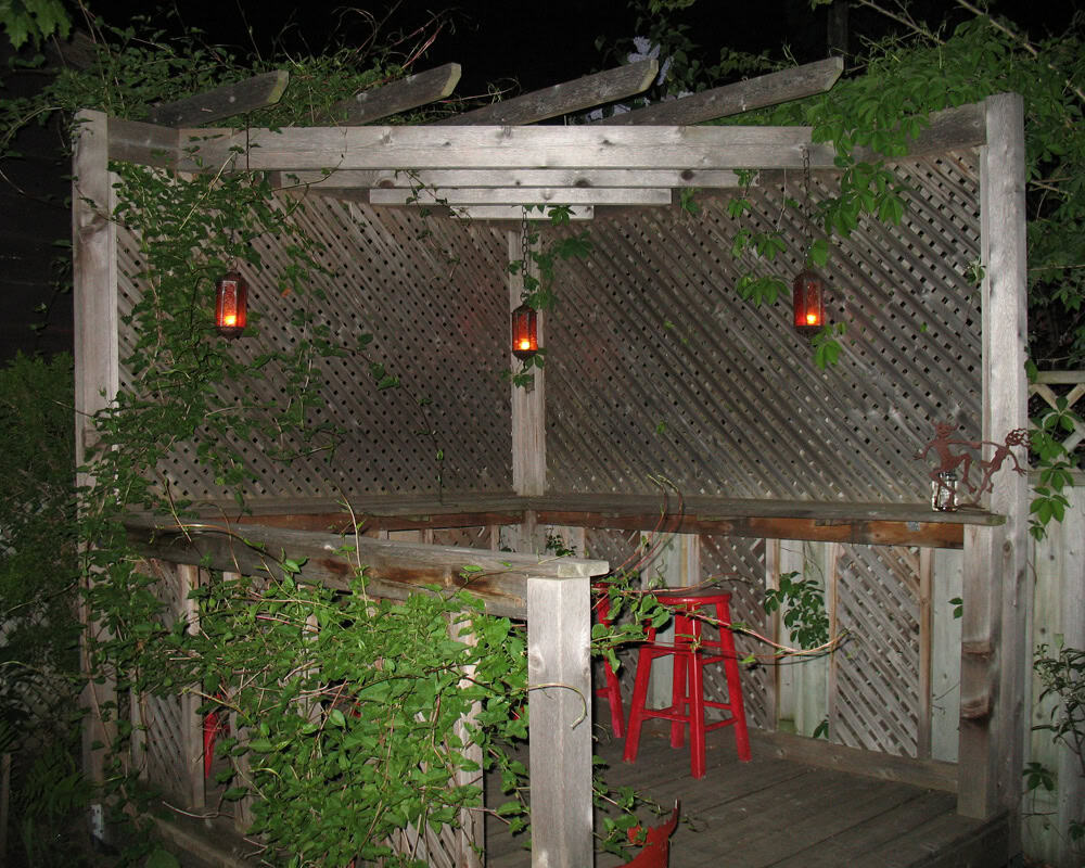 Moroccan lanterns at night