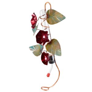 Copper Morning Glory Flower Hummingbird Feeder
