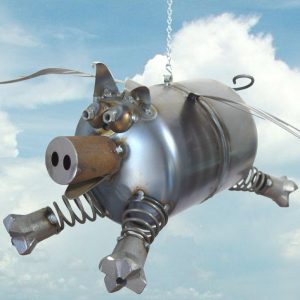 flying pig sculpture