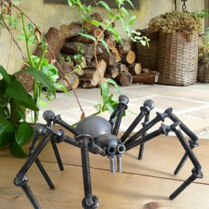 recycled metal tarantula