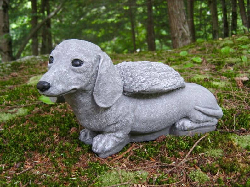 dachshund_angel_statue dachshund angel dog statue
