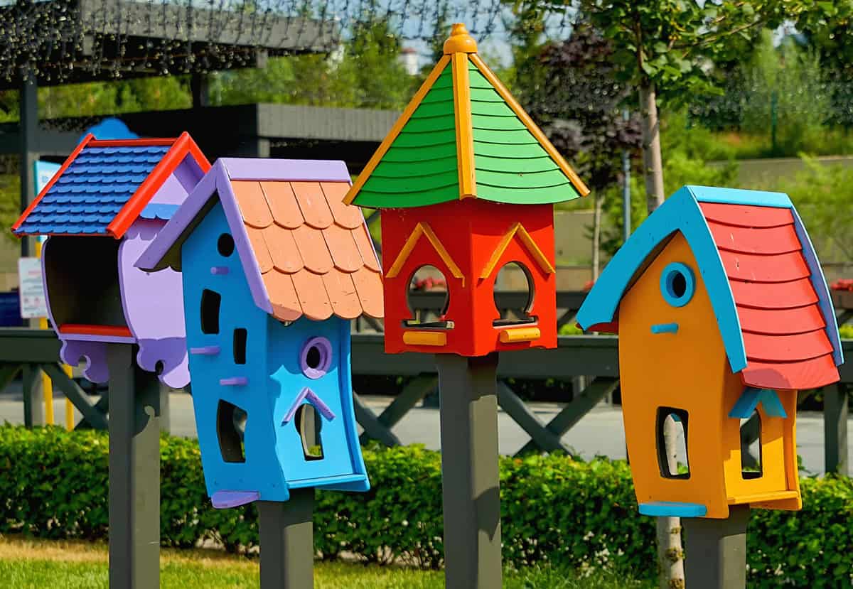colorful and creative birdhouses