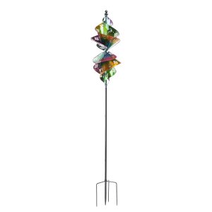 90"H Wind Spinner, Floral Lemniscate