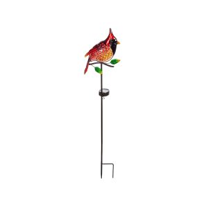 Cardinal Solar Garden Stake