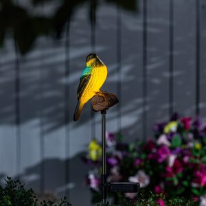 Chickadee Chirping Charmer Solar Garden Stake