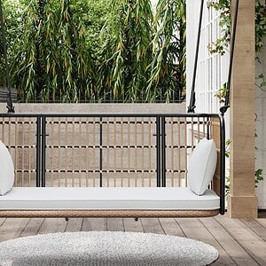 East Green Remy Porch Swing with Cushion