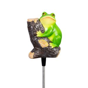 Frog with Sound Solar Garden Stake