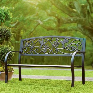Hummingbird Metal Garden Bench