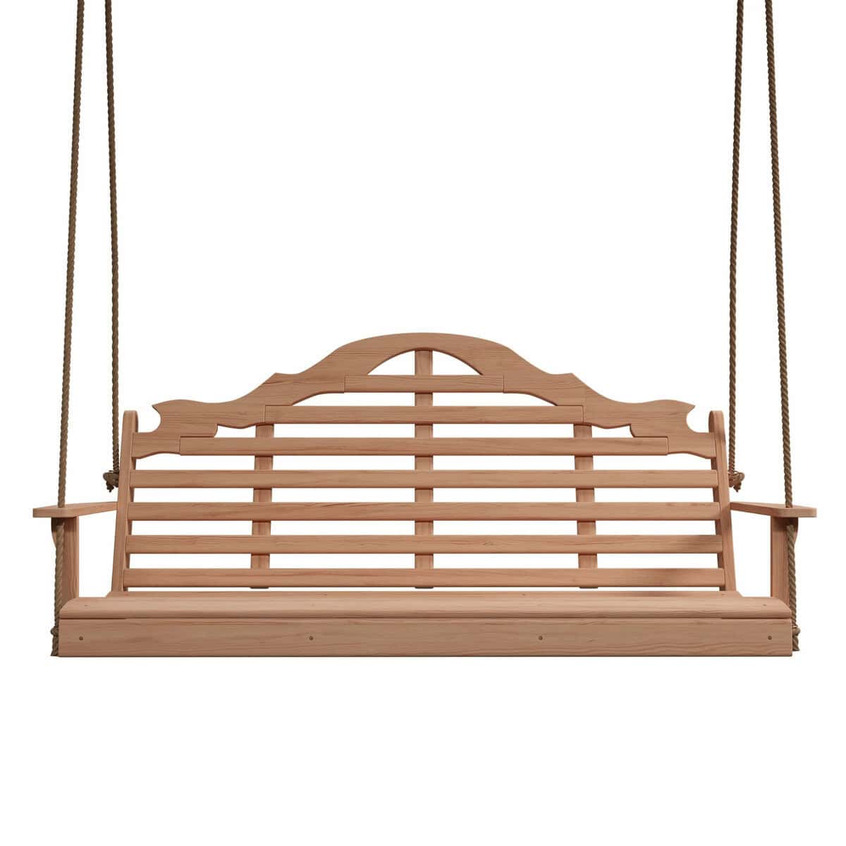 Keystone Amish Co. 5 Foot Milan Red Cedar Porch Swing without Cupholders - Unfinished / Chains for Up to 14 Ft. Ceilings