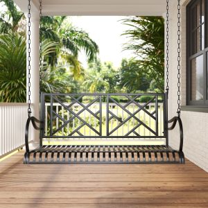 Live Casual Logan Metal Porch Swing - Without Cupholders