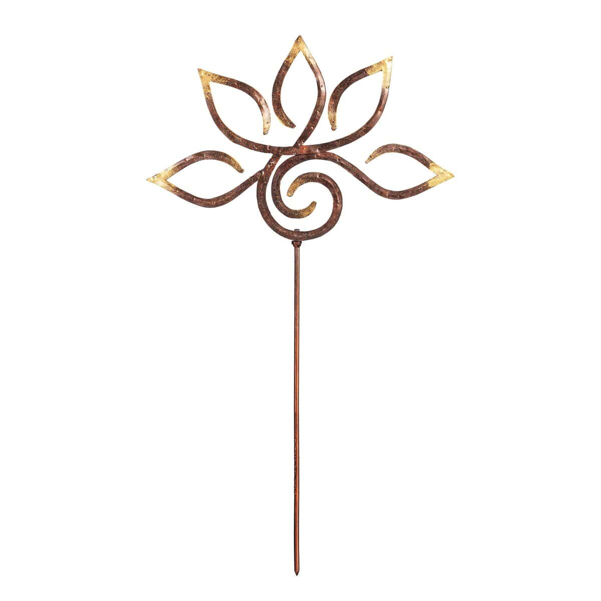 Lotus Zen Symbols Metal Garden Stake