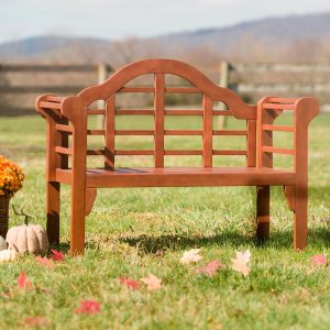 Lutyens Wood Garden Bench - Natural
