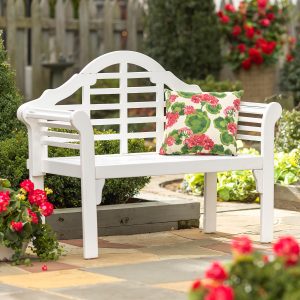 Lutyens Wood Garden Bench - White