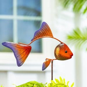 Metal Fish Garden Stake