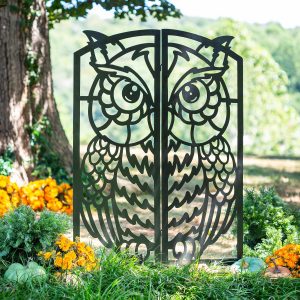 Metal Folding Owl Garden Trellis