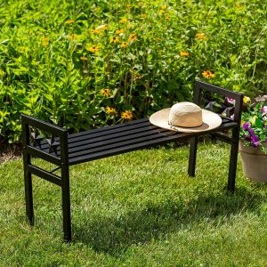 Metal Star Backless Bench