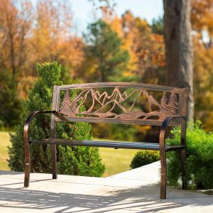 Mountain View Metal Garden Bench