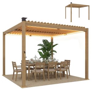 pergola with solar lights