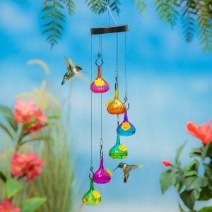 Palm Beach Bird Feeder, Glass Ombre Hanging Hummingbird Feeder