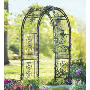 Premium Montebello Scrollwork Metal Garden Arbor