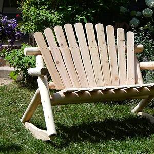 Rocking Outdoor Wooden Bench