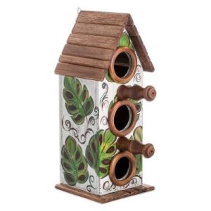 Shabby Chic Hand-Painted Birdhouse from Reclaimed Pinewood
