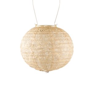 Soji Stella - Globe - 8" Solar Lantern - Pearl