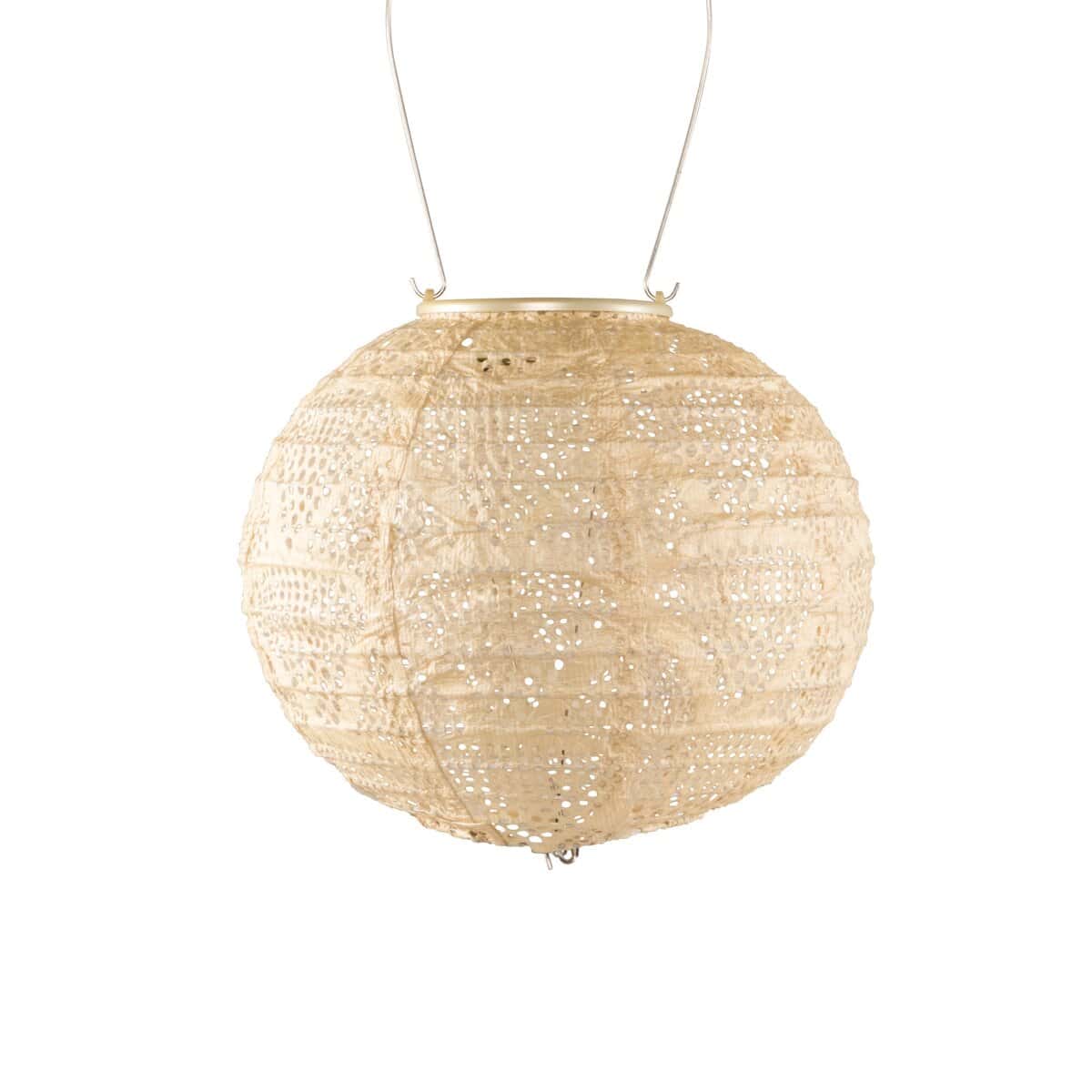 Soji Stella - Globe - 8" Solar Lantern - Pearl