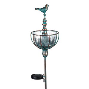 Solar Bird Feeder Garden Stake, Bird