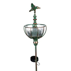 Solar Bird Feeder Garden Stake, Hummingbird