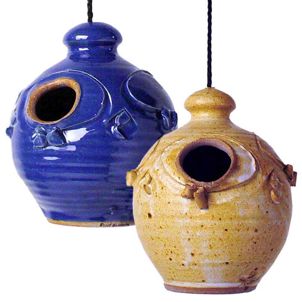 Stoneware Nesting Jar Birdhouse