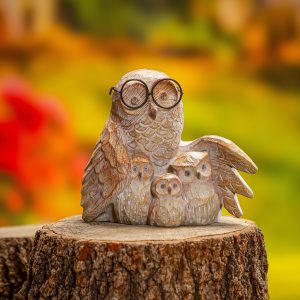 Studious Owl Statue, 7"H