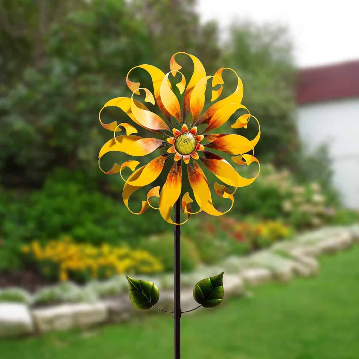 Sunflower Design Wind Spinner, 75" H