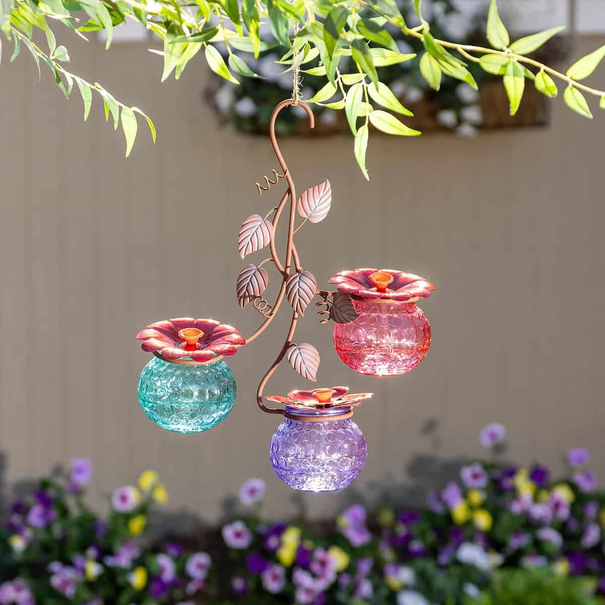 Three Bulb Hummingbird Feeder