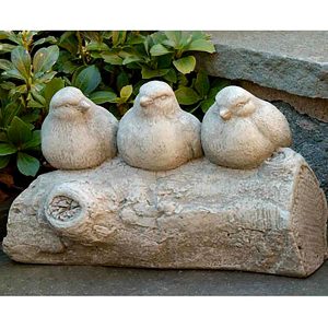 Three's a Crowd Stone Garden Statue