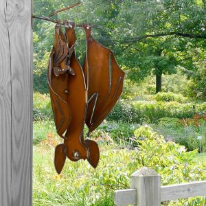Mama and Baby Bat Hanging Sculpture