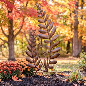 Rustic Metal Fern Garden Stake