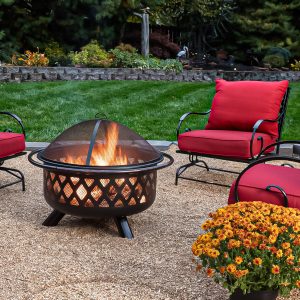 Fire Pit with Lattice Design