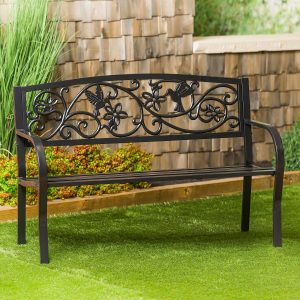 Hummingbird Metal Garden Bench