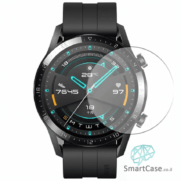 מגן מסך זכוכית לשעון יד חכם מדגם: Huawei Watch GT2 46MM