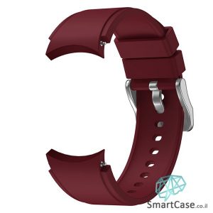 רצועת סיליקון חלקה בצבע Wine Red עם אבזם לשעוני גלקסי ווטש 4