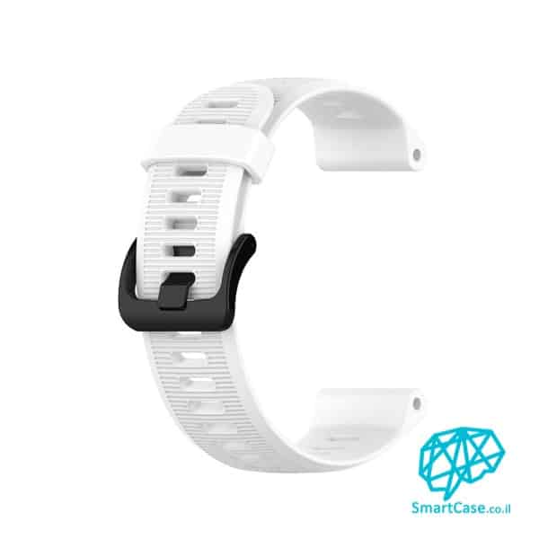 רצועת סיליקון 22 מ"מ בצבע White עם אבזם לשעוני גרמין פניקס Fenix 5 6 6 Pro