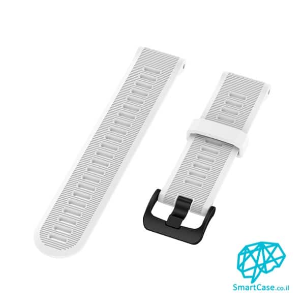 רצועת סיליקון 22 מ"מ בצבע White עם אבזם לשעוני גרמין פניקס Fenix 5 6 6 Pro