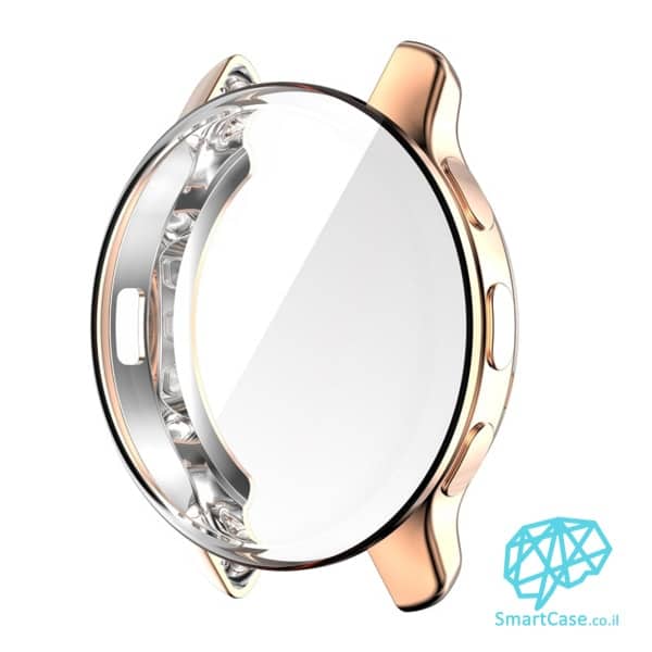 כיסוי היקפי מלא מסיליקון Rose Gold שעון גרמין 2 Garmin Venu Plus