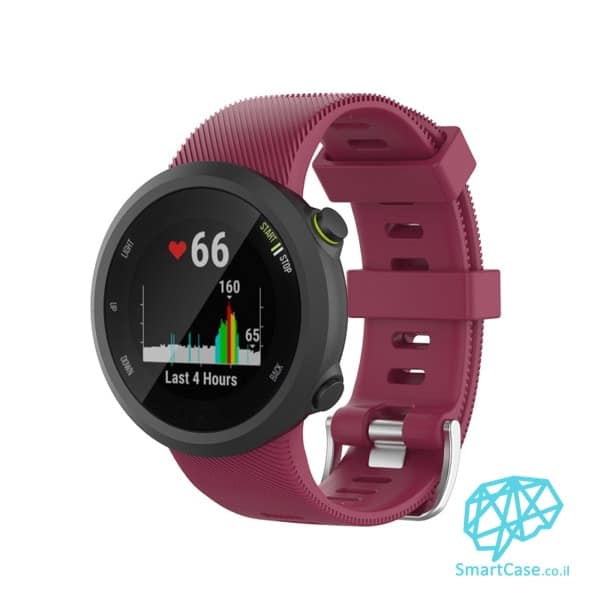 רצועת סיליקון לשעוני Garmin Forerunner 45/45S בצבע Wine red