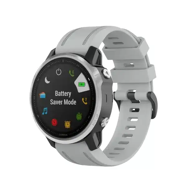 רצועת סיליקון לשעוני גרמין פניקס Fenix 5s 6s 7s 20mm Gray