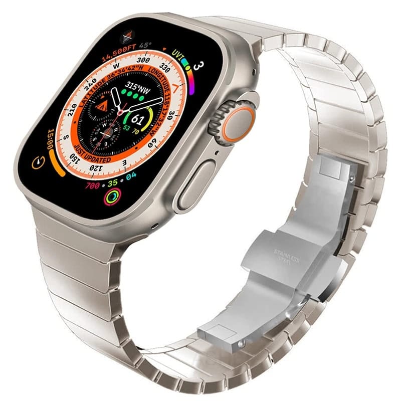 רצועת ברזל פרימיום בצבע Starlight אפל ווטש Apple Watch