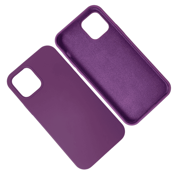 כיסוי לאייפון 11/12/13 סיליקון עם מגע קטיפה Purple #20