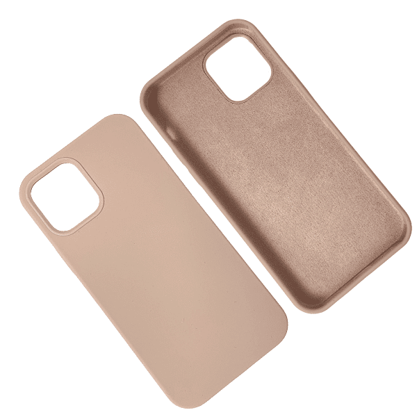 כיסוי לאייפון 11/12/13 סיליקון עם מגע קטיפה Pink Sand #16