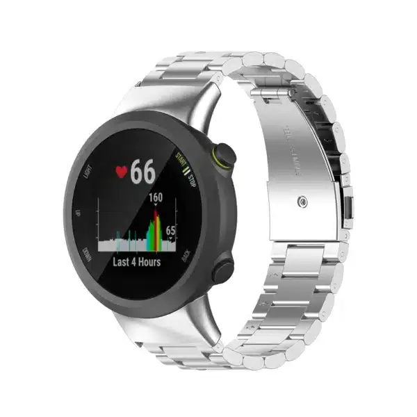 רצועת ברזל חוליות לשעוני Garmin Forerunner 45/45S בצבע Silver